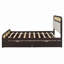 Grand lit plateforme en bois avec lit gigogne et 2 tiroirs-283530936