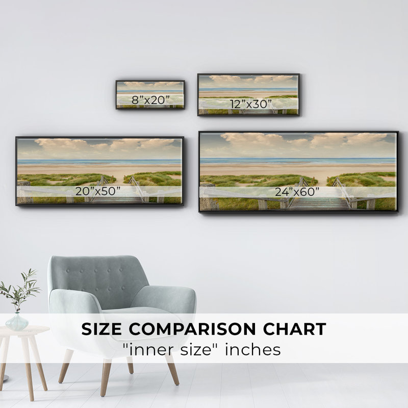 Welcome Beach- Framed Canvas, 24" H x 60" W