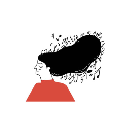 Premium Peel & Stick Wall Mural - Musical Thoughts