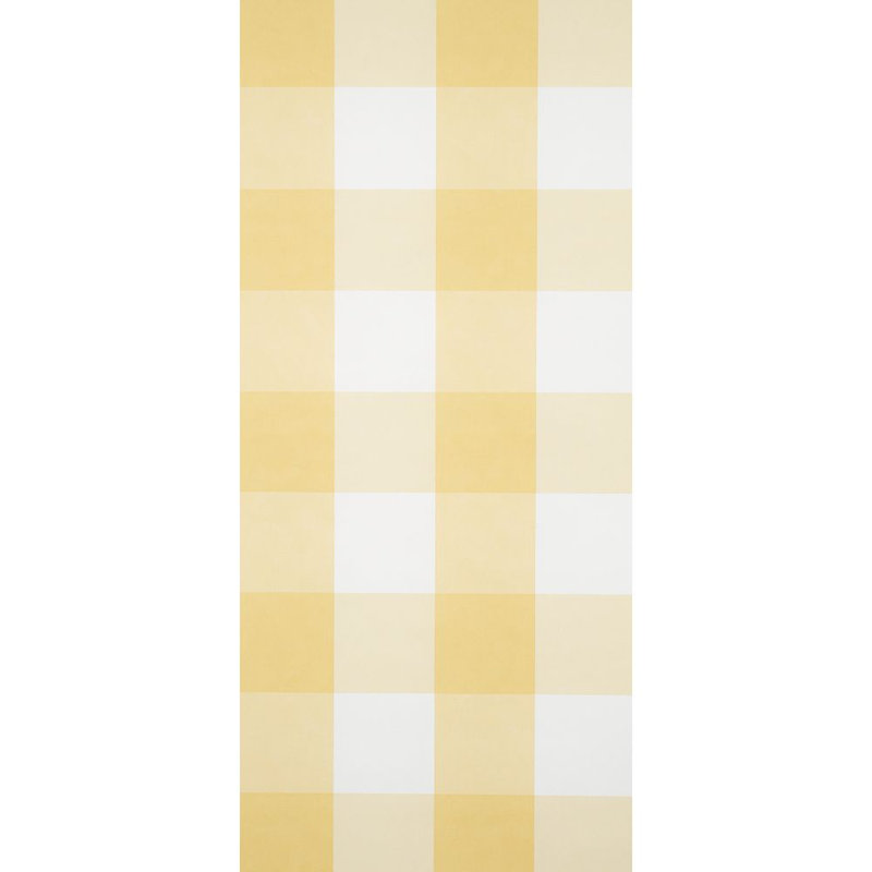 Grand papier peint à carreaux Willa, Jaune