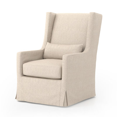 Easton Swivel Slipcovered Wingback Chair