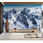 Murale pelez et collez de qualité supérieure - Snowy Mountain Peaks-1700967235
