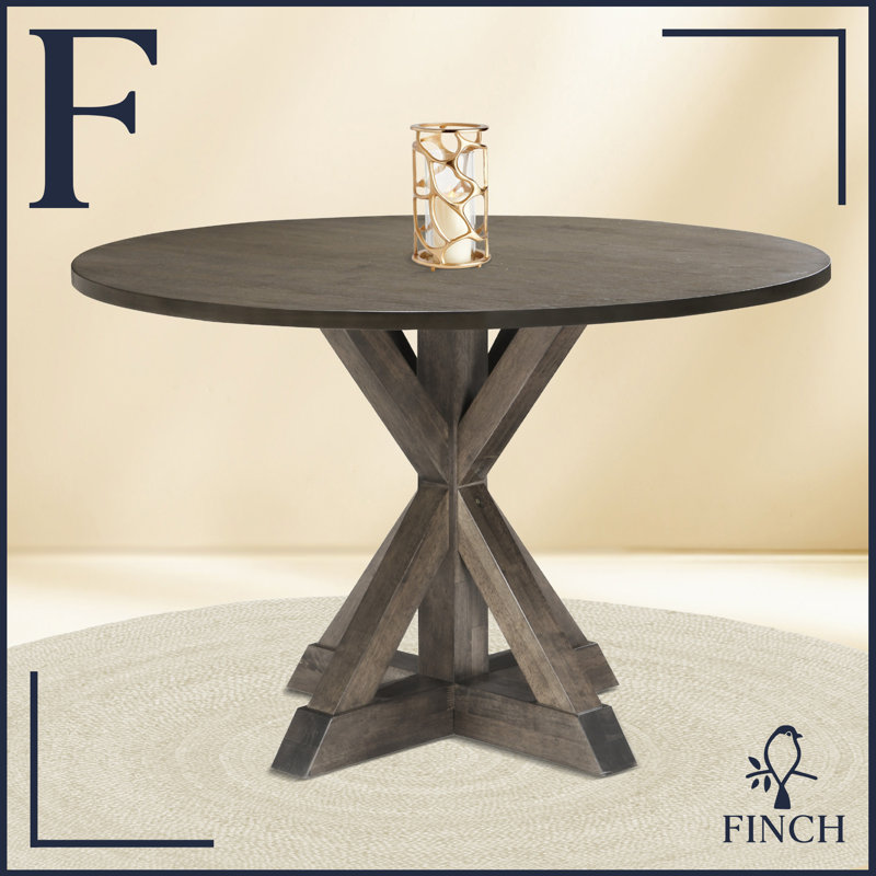 Alfred Round Reclaimed Wood Rustic Dining Table