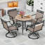 Ensemble de 2 chaises de patio pivotantes Red Barrel Studio® avec structure en métal et tissu à séchage rapide