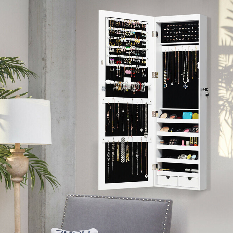 Armoire à bijoux avec miroir Yaqub