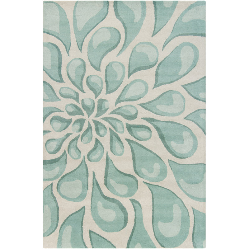 Tapis beige en laine touffeté à la main Stella, 5 pi x 7 pi 6 po