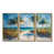 Toile avec cadre flottant or