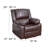 Arland Contemprary Faux Leather Pillow Back Recliner-1870347336