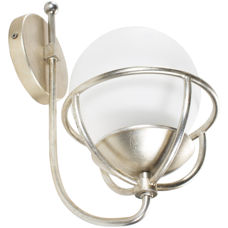 Appliquee à bras 1 lumières Fiorella, Argent antique