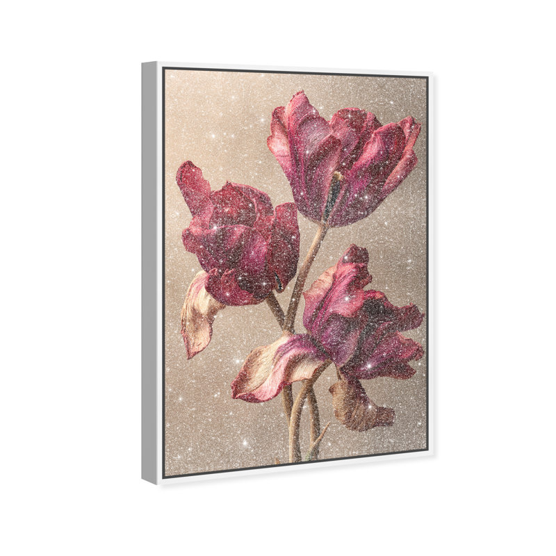 Dark Silk Remains Print by Oliver Gal, 11"H x 16"W, White Floater Frame