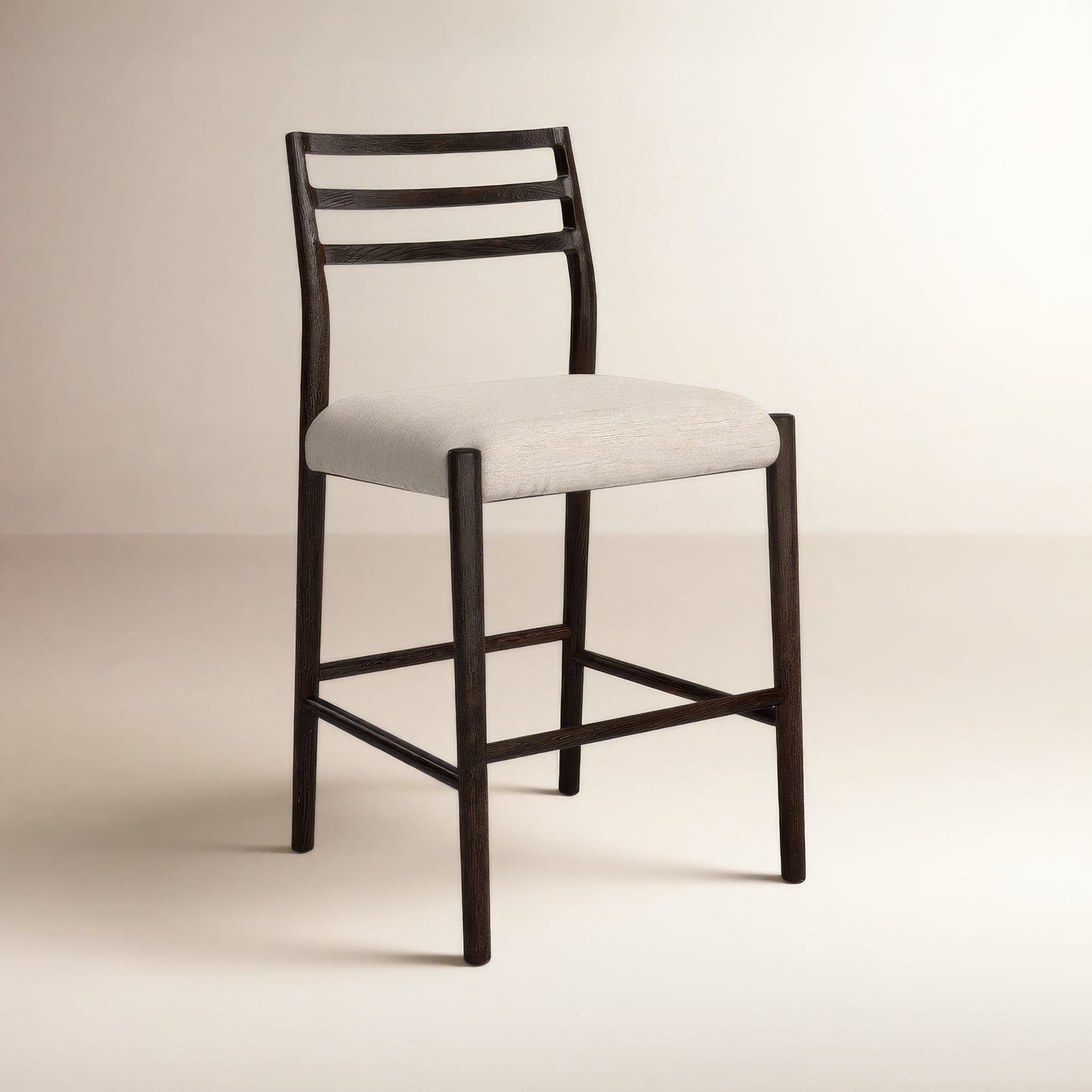 Lindyn Bar and Counter Stool, Counter Stool (26.25" Seat Height), Light Carbon, Essence Natural