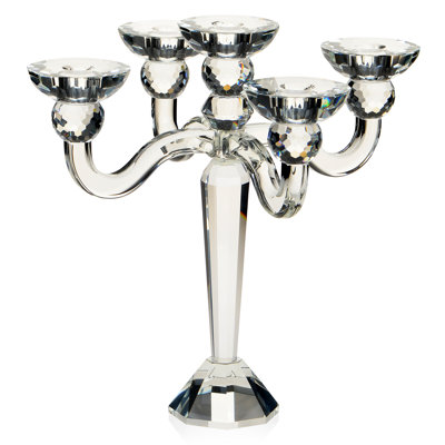 Evelyn Crystal Tabletop Candelabra