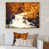 Toile avec cadre flottant or