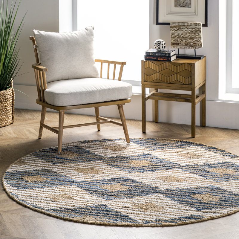 Fendley Southwestern Indoor Rug, Round 6'