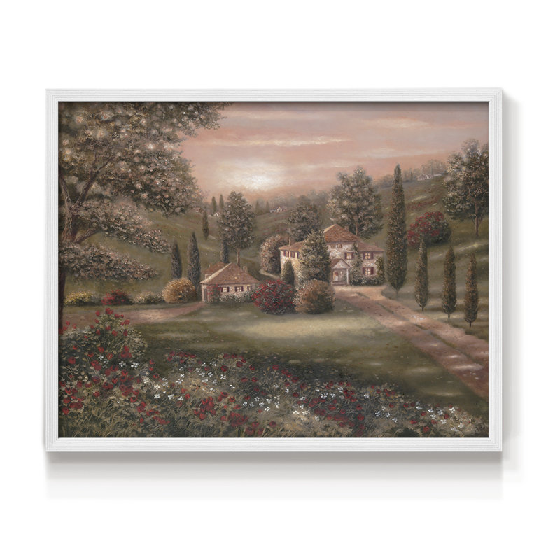 Evening in Tuscany II - Reproduction encadrée - Restickable, H 8 po x l 10 po, Blanc