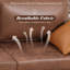 Petit canapé 79 po en similicuir pour salon, causeuse et coussins confortables