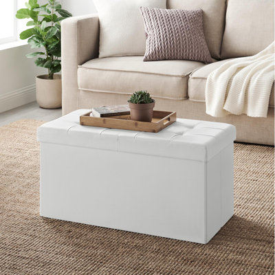 Folding Storage Ottoman Bench With Flipping Lid by Ebern Designs