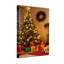 Arbre de Noël avec chien et cadeaux-390248060