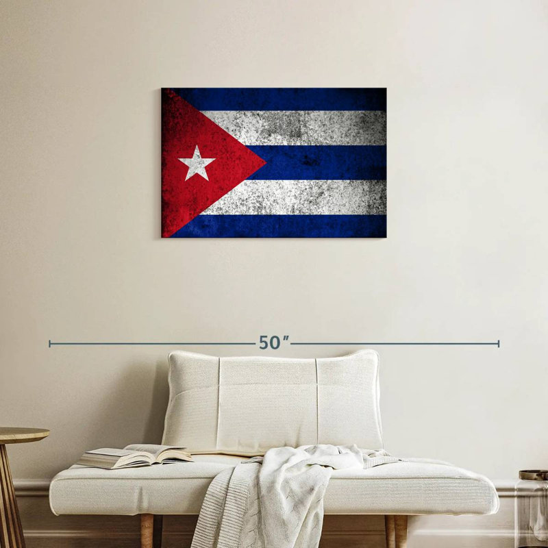 Drapeau cubain Borges, H 20 po x l 30 po