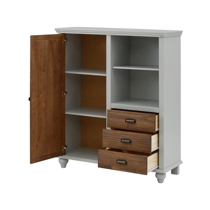 Fanchone 100cm Sideboard, Green/Natural