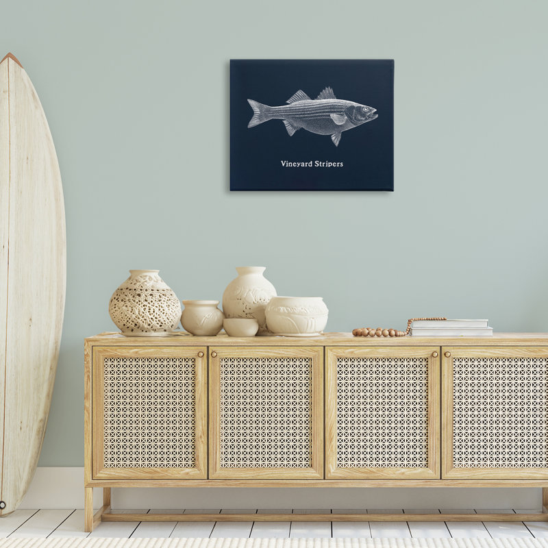 «Vineyard Stripers Fish», conception par Phillipa Katz, H 24 po x l 30 po