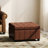 Spacious Faux Leather With Button Tufting For Storage - Brown Sophisticated
