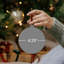 Ornement boule de Noël en marbre blanc scintillant 4,25 "