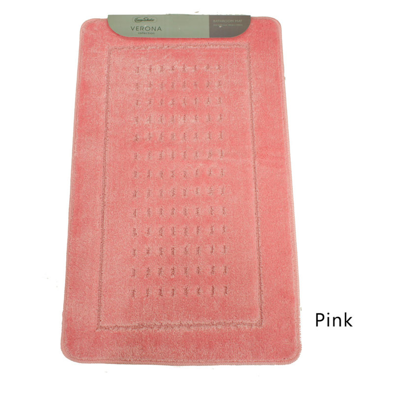Abidah Non-Slip Bath Rug, Pink