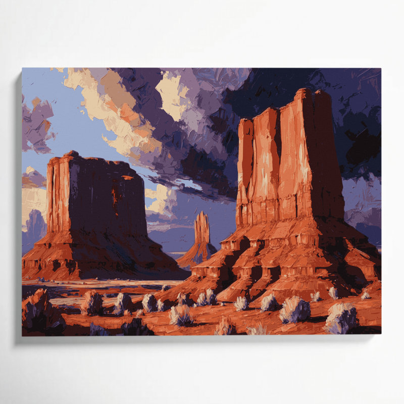 Art mural sur toile mauve Southlandern, H 16 po x l 20 po