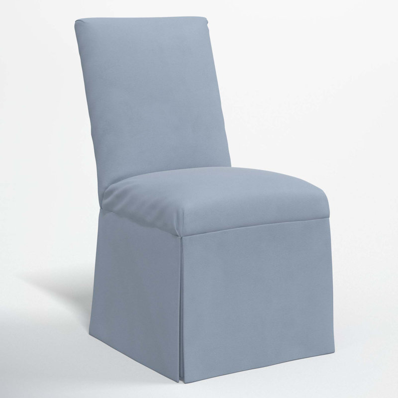 Ivanka 20'' H Upholstered Parsons Chair, Classic Ocean Velvet