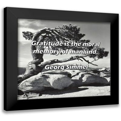Citation de Georg Simmel: La gratitude est la mémoire de l’humain.