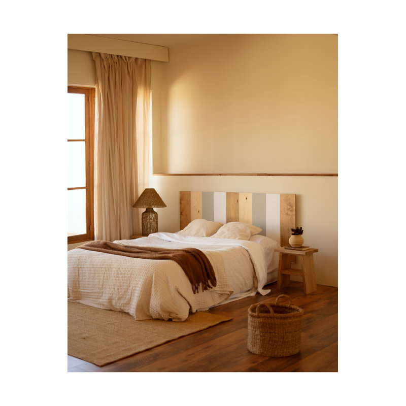 Flanders Headboard, Medium Oak, Queen