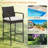 Bahoque Polyethylene (PE) Wicker Outdoor 29.5'' Bar Stool with Cushion