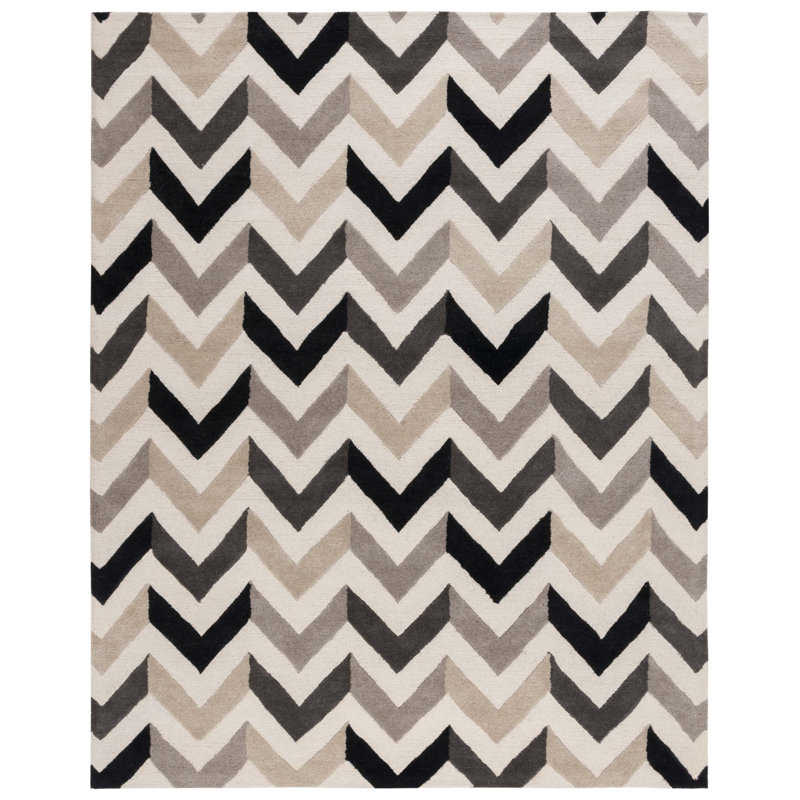 Tapis en laine touffeté à la main Sanyla, Rectangle 8 pi x 10 pi