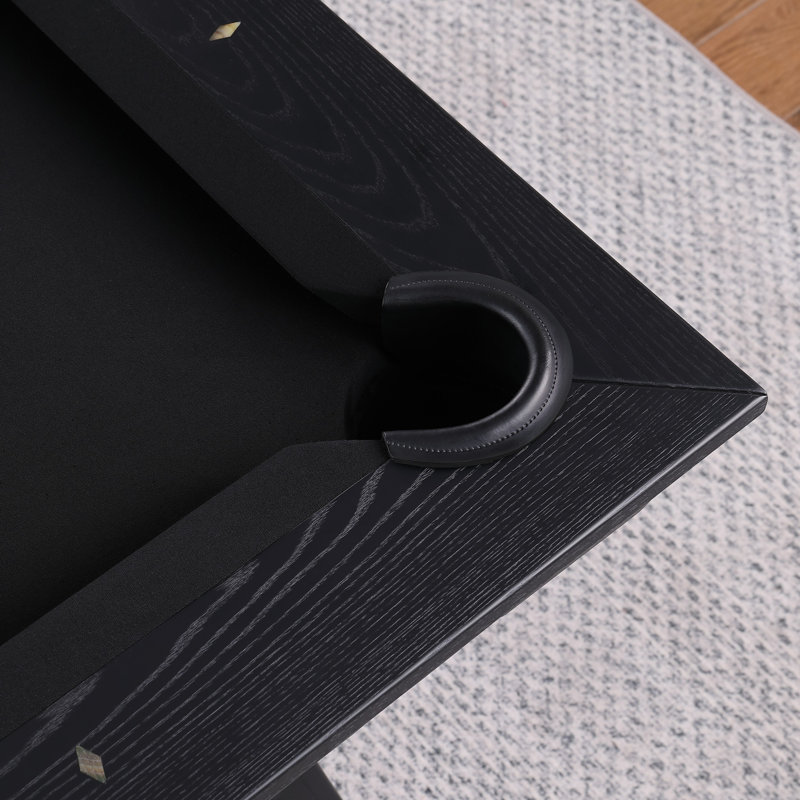 Table de billard sans ardoise ModArt, Noir, 8 pi, Bois de frêne noir