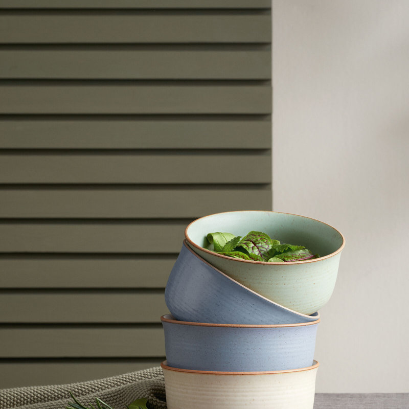 Nature Handmade Stoneware Cereal Bowl, Blue