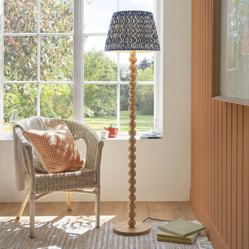 Cane 156cm Traditional Floor Lamp, Marlin Blue