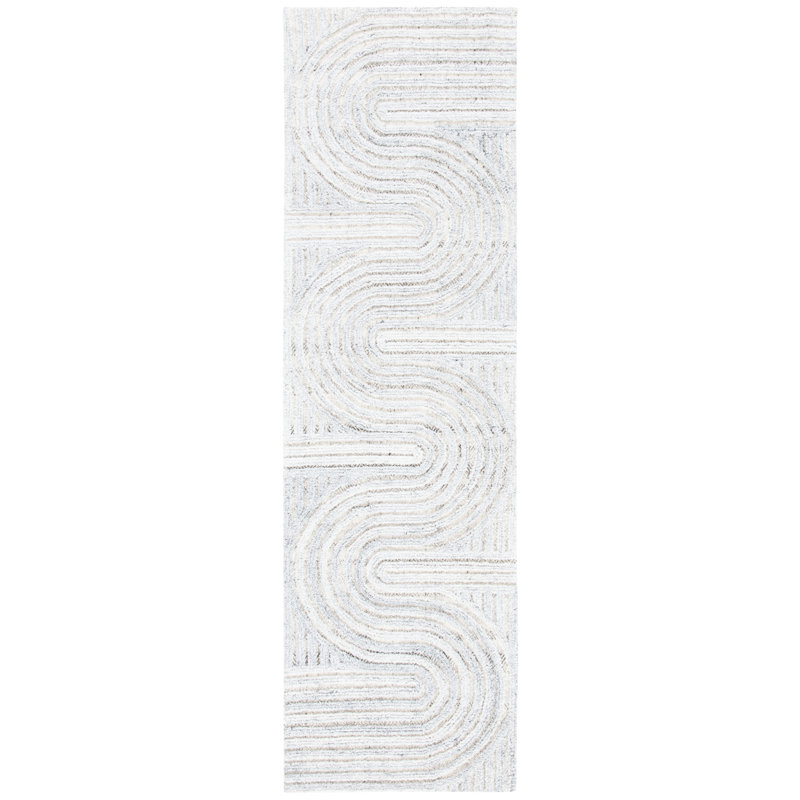 Aydee Hand Tufted Abstract Indoor Rug, Runner 2'3" x 12'