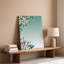 Toile, composition florale délicate mettant en vedette des branches fleuries ornées d'un art mural doux, fleurs roses et crème jaunes entrelacées-214667810