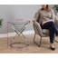 Rhiannon Glass Top Abstract End Table-29108819