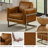 Top Grain Genuine Leather Accent Arm Chair-165495237