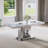 70.08”Faux Marble Top Pedestal Dining Table Set-1727156855-1727156848-1727156850