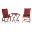 Cana 2 - Person Acacia Solid Wood Patio Dining Set Rectangular Table with Cushions Included-17953382-90562558