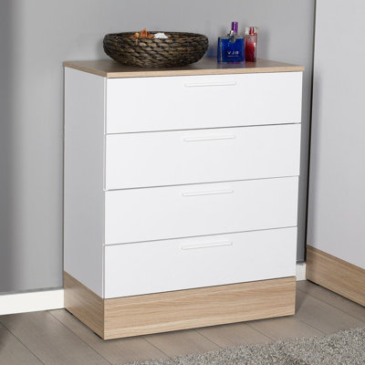 Modern 5-Drawer Dresser, 28.3 x 34.6 x 15.7 inches | 100% Melamine Coated Particle Board, Wall-Mountable | Stylish Scandinavian Design, Perfect for Bedroom & Storage Solutions