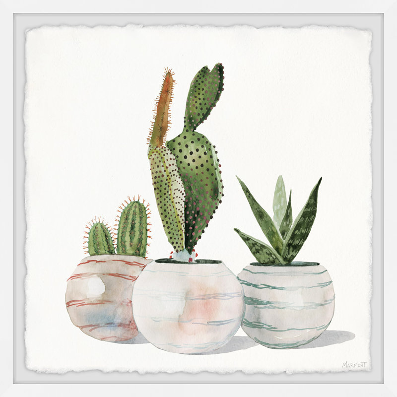 «Cactus Planters», reproduction encadrée, H 24 po x l 24 po x P 1,5 po
