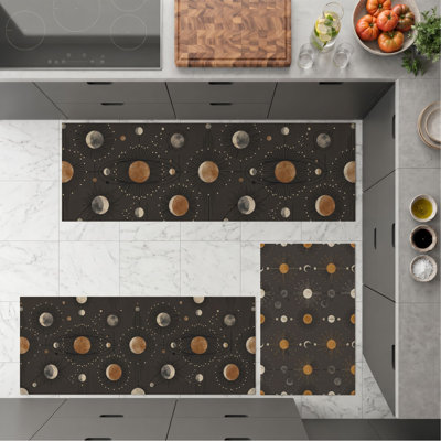 Celestial Pattern Non-Slip Washable Kitchen Mats