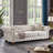 Chesterfield Sofa In Linen Fabric