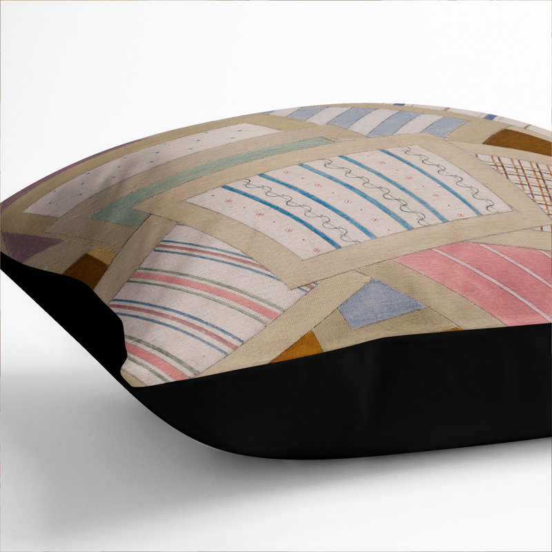 Spring Scatter Cushion, 40cm H x 40cm W x 15cm D, Black