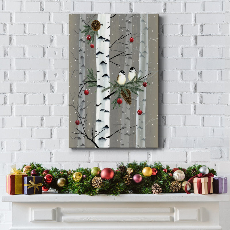 Birch Birds I - Impression sur toile tendue, H 18 po x l 12 po x P 1,5 po