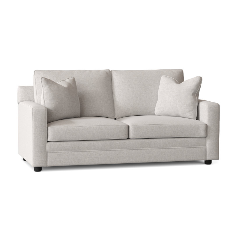 Aukai Upholstered 72'' Sleeper Sofa, Drusky Ivory Sustain® Basketweave
